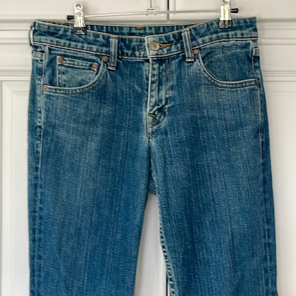 Vintage Levi’s premium denim jeans boot cut blue sz 30L rare cowboy lasso patch - Picture 1 of 12